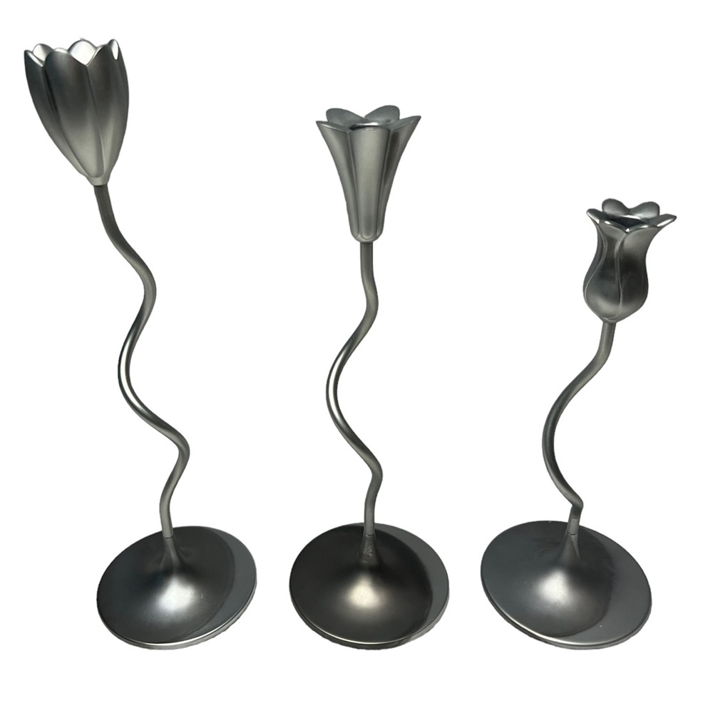 PartyLite Dancing Slims Metal Set of Three ( 3 ) Brand New Unused Discontinued